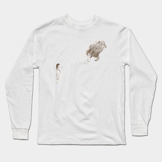 Sandy the Lion Long Sleeve T-Shirt by Darel